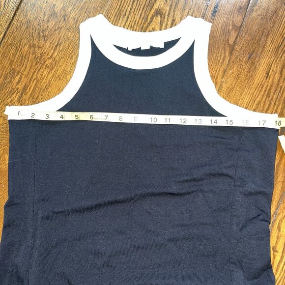 NWT Loft Modern Jersey Racerback Fitted Bodycon Maxi Black Dress Medium - Picture 6 of 8